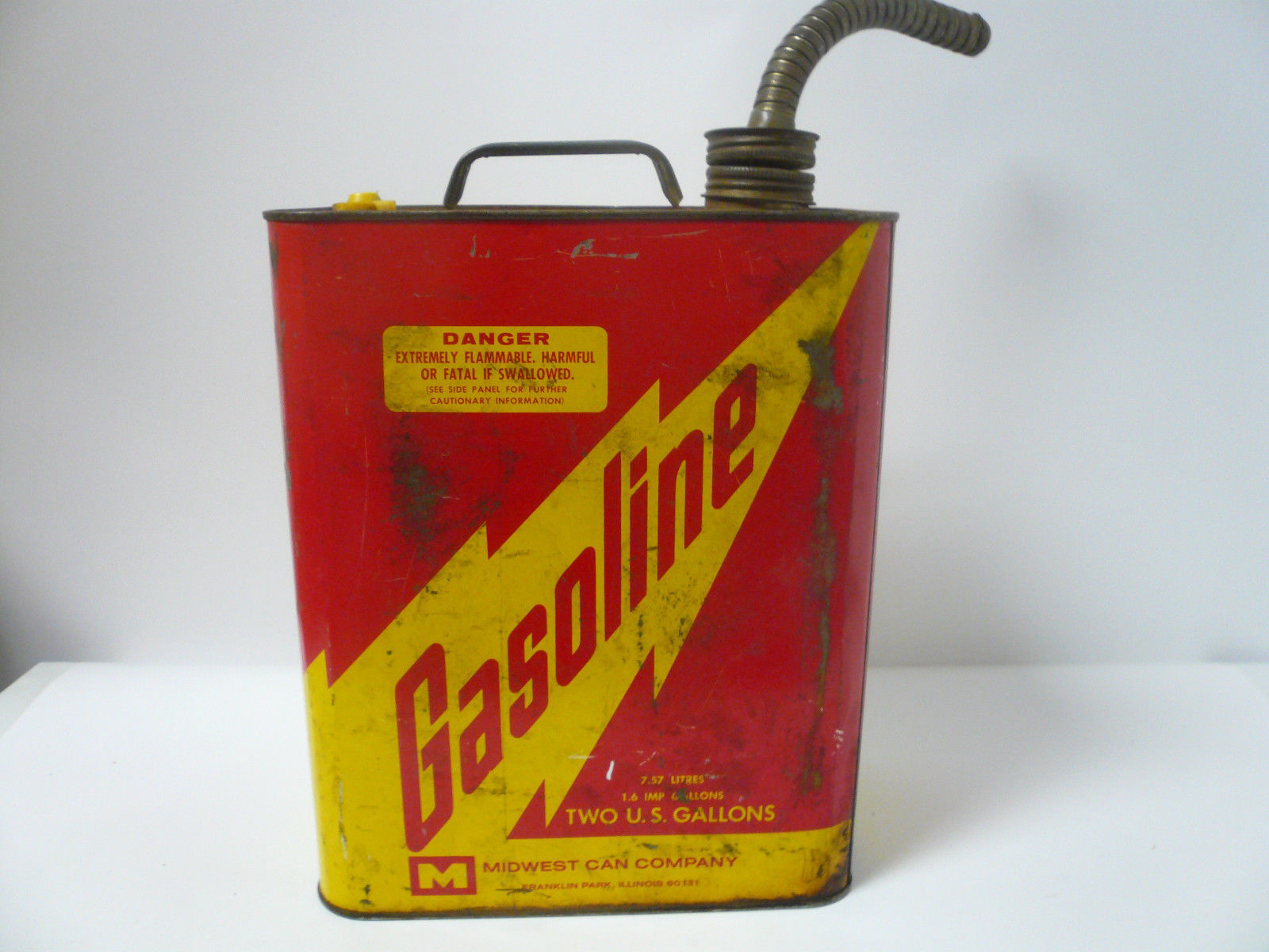 a cool vintage metal gascan